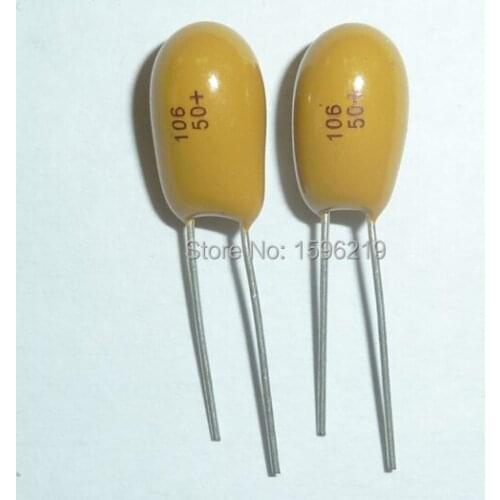 10pcs Tantalum capacitor 10uF 50V 106 Brand New 50V10uF DIP Radial