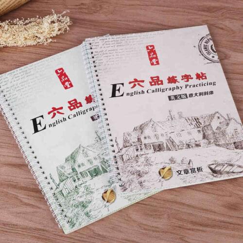 2 Books/Set Childrens English Alphabet Groove Hard Pen The Copybook Fonts Auto Fades Can Be Reused Words Letters Board