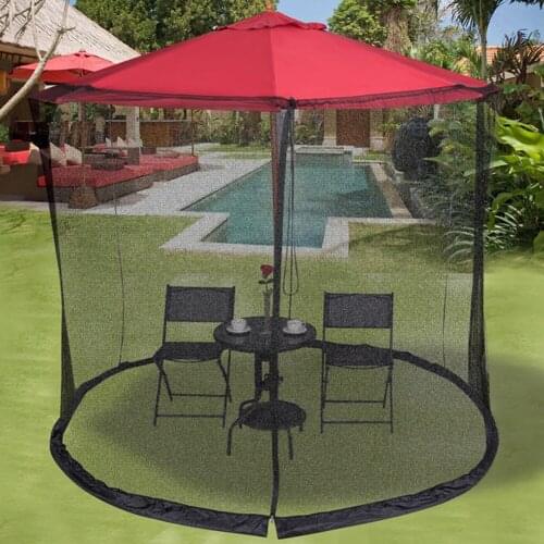 300x230cm outdoor sunshade cover zipper mosquito net screen window garden deck outdoor mosquito-proof furniture umbrella cover