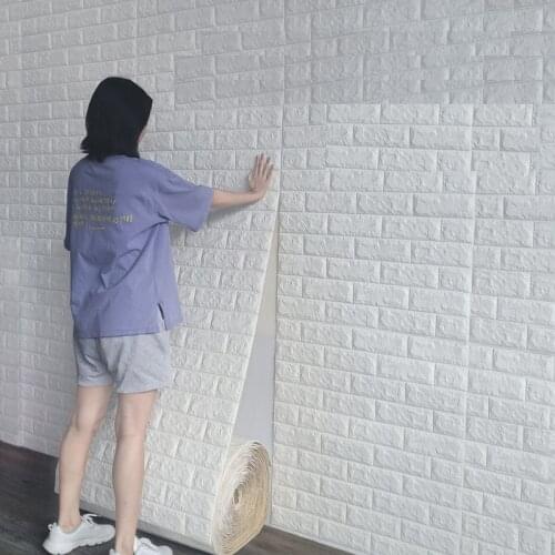3D three-dimensional wall paste waterproof and moisture-proof wall paper self-adhesive bedroom warm TV background wall paper