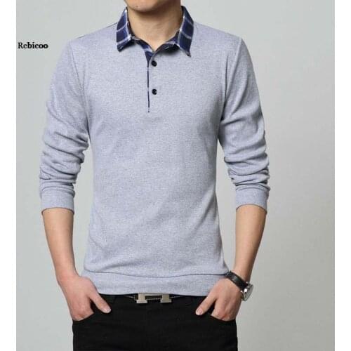 5Xl Polo Shirt Men Plus Size 3Xl 4Xl Spring Autumn Brand Lapel Mens Polo Shirt Long Sleeve Casual Male Shirt Mens Polo Shirts