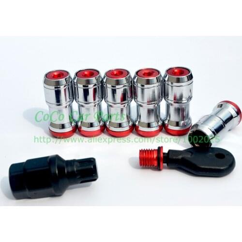 Formula Steel Racing Car Wheel Nut Lug Nut Wheel Bolt M12XP1.5 5 Colors Auto Wheel Locking Nut With Adapter