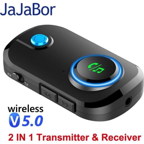 JaJaBor Bluetooth Car Kit MP3 Player Audio Receiver Transmitter 2 IN 1 Mini 3.5mm Jack AUX Stereo Music Wireless Adapter