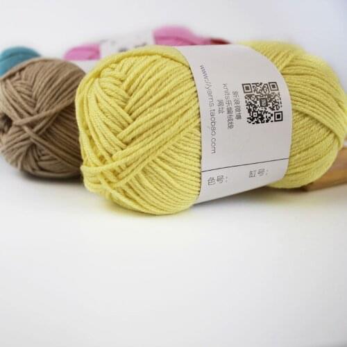 Free shipping 50g/Ball Pure soft Merino wool cotton baby yarn hand knitted scarf sweater thread