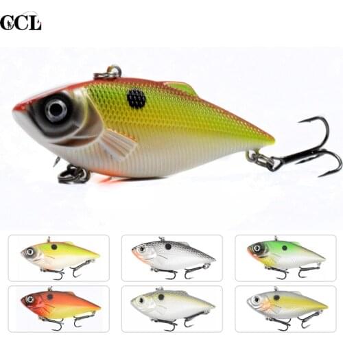 CCLTBA 6pcs/lot VIB Bait 6cm 8g Hard Wobbler VIB Fishing Lures Rattle Lure Perch Bass Fishing Tackle