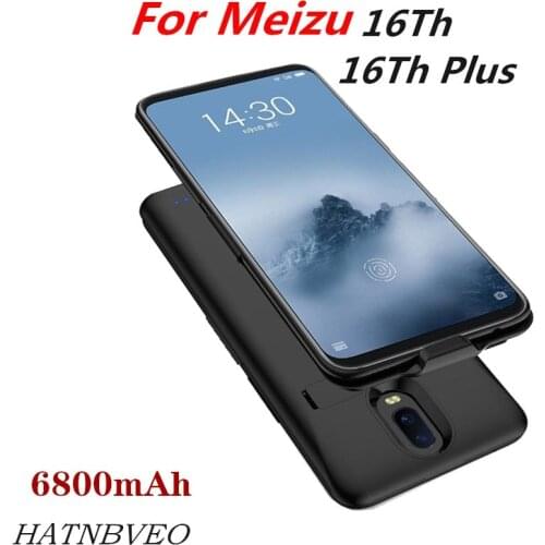 HSTNBVEO 6800mAh External Battery Case For Meizu 16Th Plus Battery Charger Cases For MEIZU 16Th Power Bank Charging Cover Case