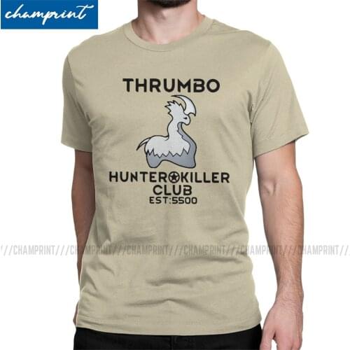 Thrumbo Hunter-Killer Club T-Shirts Men Rimworld Rim World Meme Game Fashion Pure Cotton Tees O Neck T Shirts Printing Clothes