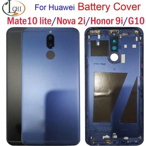 For Huawei Mate 10 Lite Battery Cover Door G10 Rear Door Housing Back Case Replaced 5.9" For Huawei Nova 2i Battery Cover