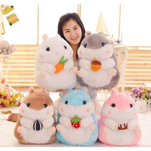 Hot 1pcs 28cm/38cm Lovely Hamster Stuffed Animal Dolls Plush Toys Simulation Hamster Large Toys for Children Girls Holiday Gift