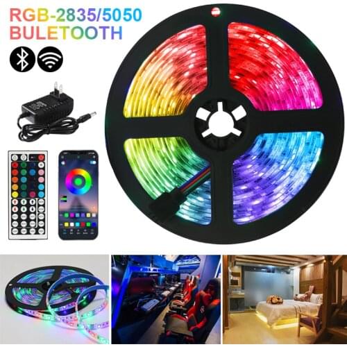 Luces Bedroom Decoration Led LED Strip 12V Lighting RGB Neon 5050 Waterproof Flexible Ribbon DC Wifi Tape Diode Bluetooth Lights