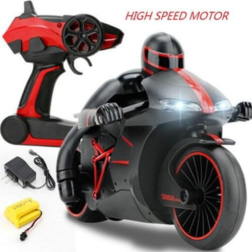 2.4G Mini Fashion RC Motorcycle with Cool Light High Speed Motorbike Model Toy Remote Control Drift Motor Gifts for Boy Children