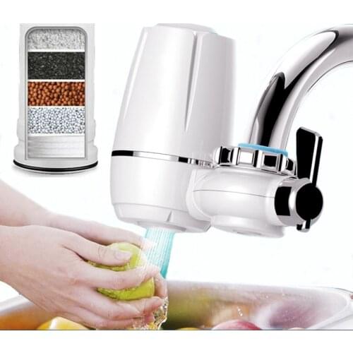 Mini Tap Water Purifier Kitchen Faucet Washable Ceramic Percolator Water Filter Filtro Rust Bacteria Removal Replacement Filter