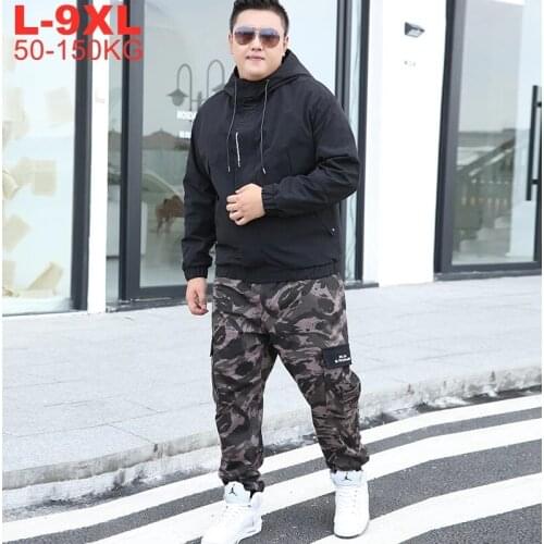 Men Sweats Suits Jacket Pants Male Sportswear Mens Tracksuits Sweatpants And Jackets Set Big Size 9xl 8xl 6xl 5xl 2 Piece Jogger