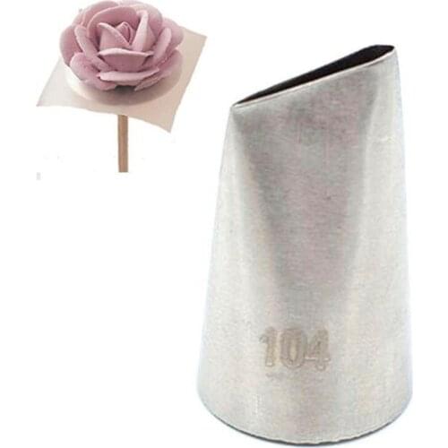 #104 Piping Nozzle Seamless Icing Tube Cream Nozzle Cake & Cupcake Decorating Tools Bakeware Create Petals Icing Tips
