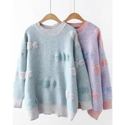 2019 New O-Neck Women Autumn Spring Knitted Jumpers Female Pullover Fashion Tops Warm Sweater Pullovers College Clothes H9496