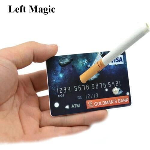 Credit Card Floating Cigarettes Magic Tricks Suspend Credit Card Close Up Stage Props Magician Magic Profesional Illusion Mental