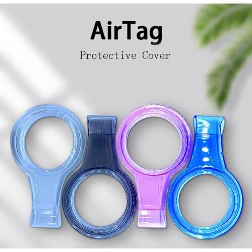 Transparent Soft TPU Case For Apple AirTag Luxury Protection Cover For Airtag Pet Collar Locator Tracker Secure Holder Case
