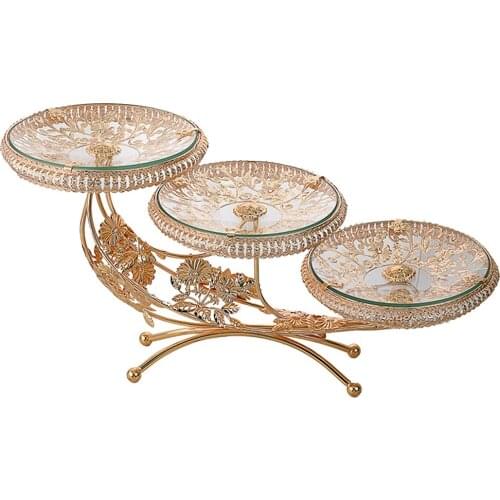 Luxury Fruit Bowl Storage Dessert Fruit Serving Tray Supplies Organizer Gift