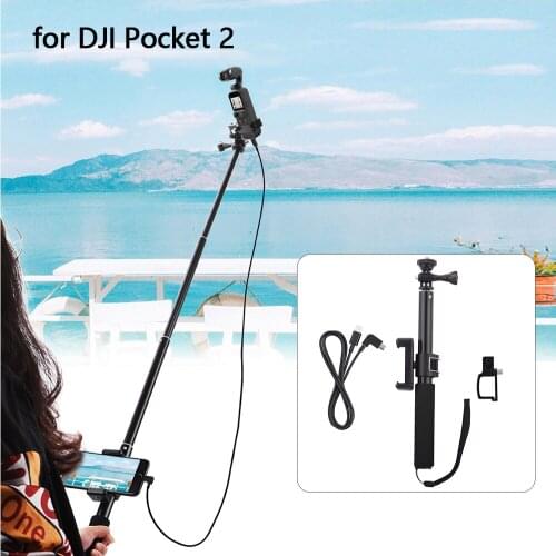 Selfie Stick for DJI POCKET 2 Handheld Gimbal Stabilizer Cable for Type-c IOS Android Module Extension Pole Accessories