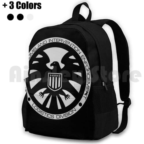 Agents Logo Outdoor Hiking Backpack Riding Climbing Sports Bag Peggy Carter Howard Stark Shield Agents Of Shield Mcu Arju