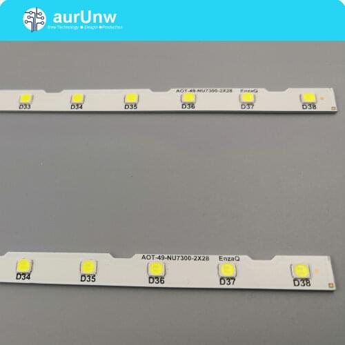 30 PCS LED Backlight strip 38 leds for Samsung 49"TV AOT_49_NU7300_NU7100_2X38_3030C_d6t-2d1_19S2P rev.v4 UE49NU7140 UE49NU7100