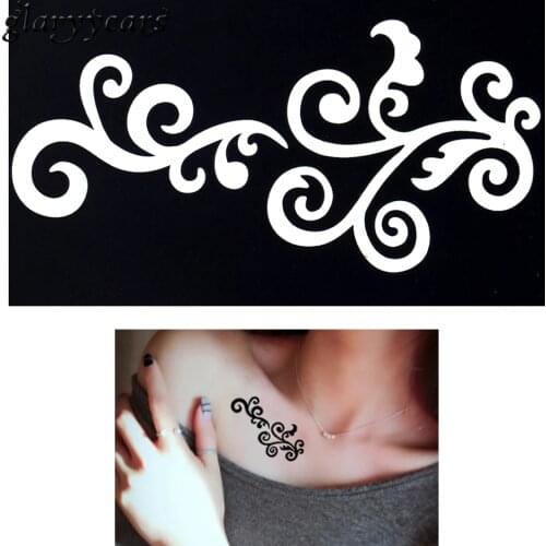 1pc Flower Lace Airbrush Henna Tattoo Stencil for Women Body Art Painting Glitter Ancient Girl Makeup Tattoo Stencil Fashion G56