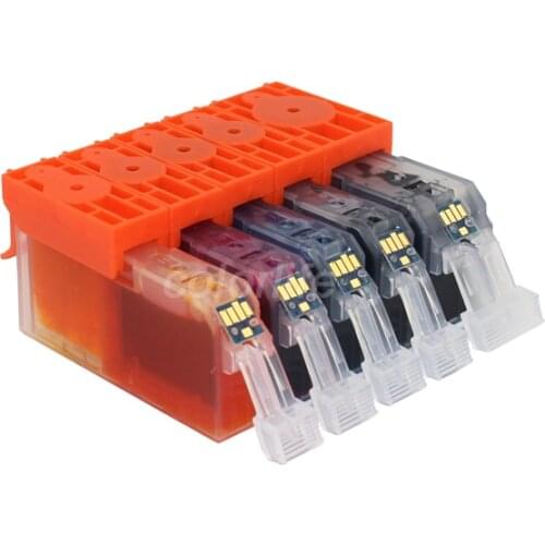 XIMO On promotion,5 pcs Compatible Ink Cartridges PGI - 520BK CLI - 521BK 521C 521M 521Y
