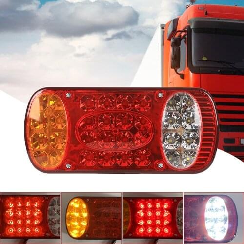 2pcs 12V 32 LED Car Truck Tail Light Taillight Rear Stop Brake Lights Signal Indicator For Trailer Truck Lorry Caravans Van UTE
