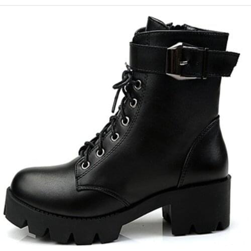 Women Boots Soft Leather Outdoor Shoes Motorcycle Street Outdoor Style Girls High Tube Boots Women Shoes yuj7