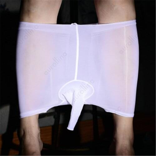 Man Briefs Shorts Pantyhose Boxers Sexy Man Oil Pantyhose Penis Sheath Open Close Huge Penis Sheath Silicone Massage Dick Cock