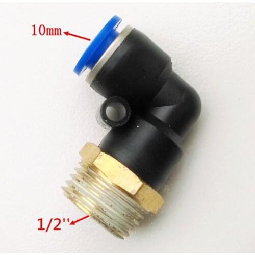 10pcs/lot Pneumatic Fittings L type10mm-1/2" Pipe Fitting PL10-4