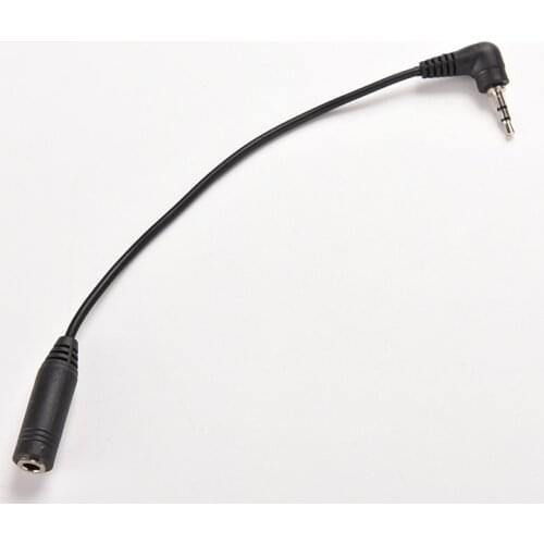 2.5mm Right Angle Male Plug to 3.5mm Female Jack Stereo AUX Audio TRS Socket DC Power Adapter Converter Cable 15.5CM Length