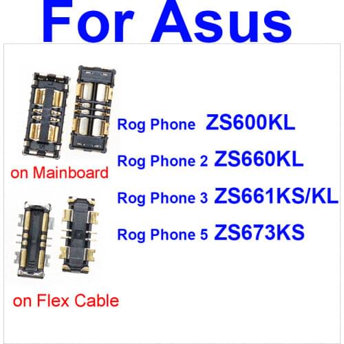 2Pcs/lot For Asus ROG Phone II 2 ZS660KL Inner FPC Connector Battery Holder Clip Contact on motherboard Main board Flex Cable