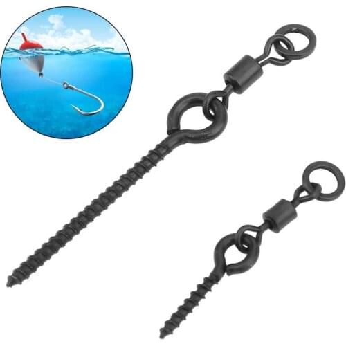 20pcs Carp Fishing Micro Hook Ring Swivel Flexi Accessories For Carp Fishing Rolling Swivel with Ring for D-Rig Chod Rig Tackle