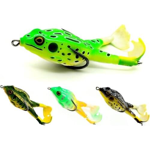 9CM Double Propeller Frog Soft Baits Shad Soft Lure Jigging Fishing Lure Bait Prop Topwater Catfish Silicone Artificial Wobblers