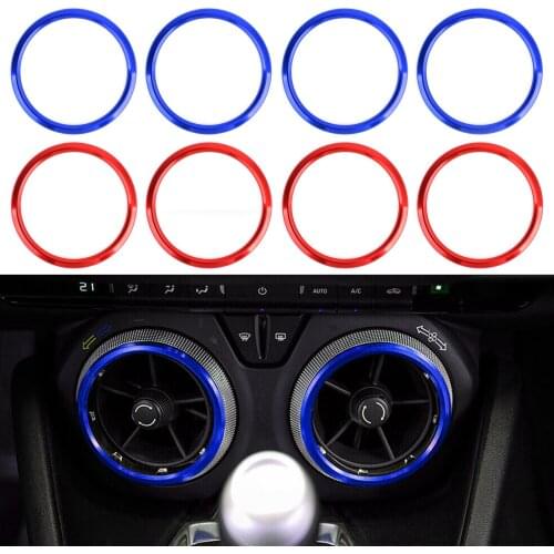 Artudatech 4pcs Air Vent Outlet Trim Rings Cover encaja para for Chevrolet for Camaro 2017 2018 2019 Accessories
