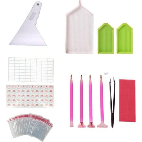 Dpsupr 5D Diamond Painting Tools and Accessories Kits Roller pen Clay Tray stylo Diamond Embroidery Tray Box sets