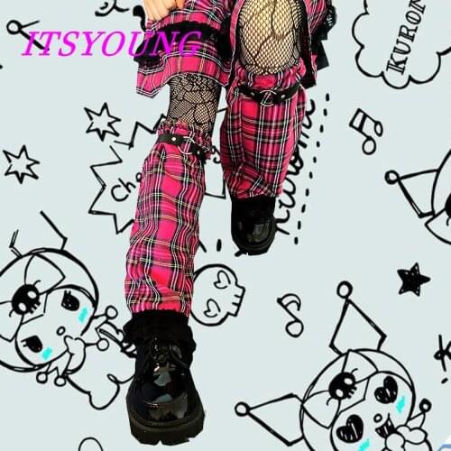 Harajuku Korean Fashion Lady Long Sock Y2k Lolita Sweet Plaid Girl Leg Warmer Jk Student Black Lace Cool Street Foot Covers