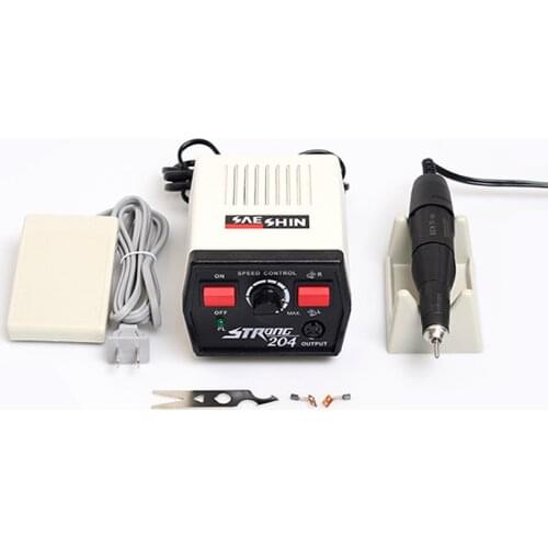220V Nail Polishing Jewelry Tools 204 Micromotor Strong Goldsmith Wood Jade Engraver Handpiece Polishing Art Carving Machine