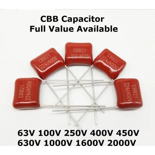 10pcs 100V 393 473 683 104 224 394 474 105 335 106 101 471 102 152 222 332 472 682 103 223 333 J CBB Capacitor 1/2/3/4/5/NF UF