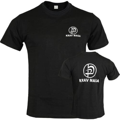 Krav Maga t-shirt nera allenamento arti marziali Abbigliamento Casual Palestra