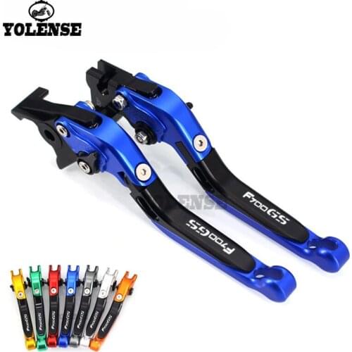 LOGO F700GS For BMW F700GS F700 GS 2013 2014 2015 2016 2017 Motorcycle Accessories Folding Extendable Brake Clutch Levers