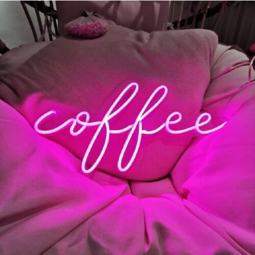 Neon Sign LED Coffee Light Wall Window Door Hanging Acrylic Beautiful Decoration Indoor Outdoor for Home Room Sale Shop
