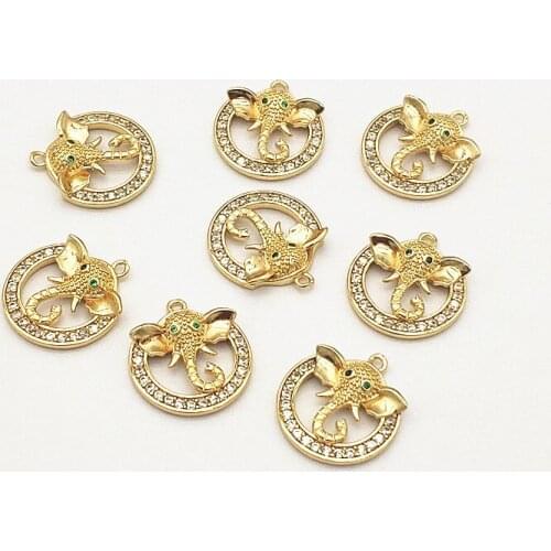 New Arrival!19x18mm 50pcs Cubic Zirconia/Copper Charm For Handmade Necklace/Earrings make DIY Parts,Jewelry Accessories Findings