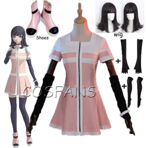 New Anime Akudama Drive Ordinary Person Cosplay Costume Lovely Uniform Dress Set Swindler Halloween Carnival Pary Girl Daily wig