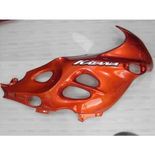 Fairings for GSX600F 2002 GSX600F Plastic Fairings 05 06 for Suzuki GSX600F Fairings 1998 - 2006 Katana Orange Red