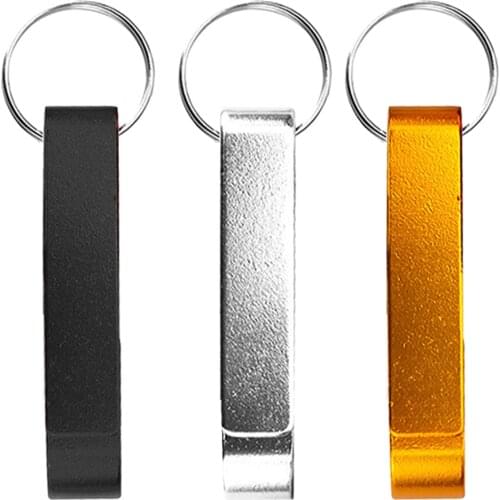 Aluminum Alloy Beer Can Opener Portable Metal Beverage Bottle Opener Keychain Corkscrew Kitchen Bar Drink Accessories