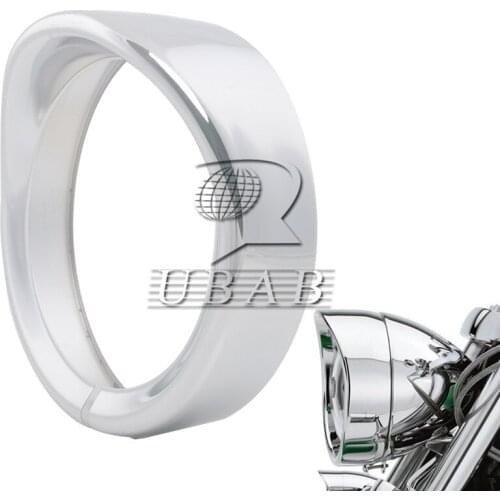 Motorcycle Front 7" Chrome Headlight Headlamp Trim Ring Cover Fit For Harley Touring Road King Electra Glide softail