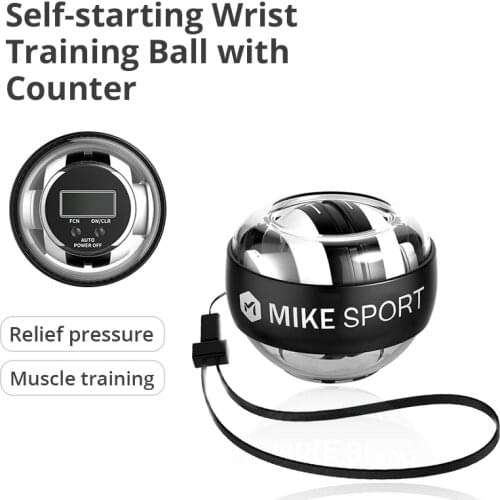 Self-start Wrist Traing Ball with Counter Gyroscope Muscle Trainer with Light Gyro Arm Exerciser Strengthener Wrist Power Ball