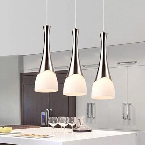 Nordic Pendant Lights Industrial Hanging Lamp Home Decor LED E27 AC85-265V For Loft Kitchen Lighting Fixtures Silver H40cm